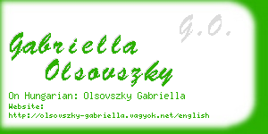 gabriella olsovszky business card